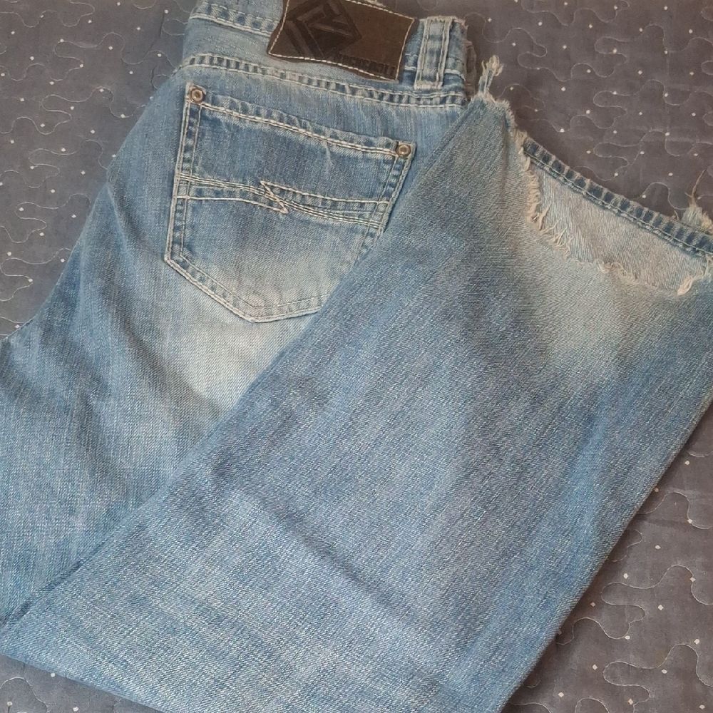 Rock & Roll Men's Relaxed Straight Blue Jeans size 34 x 30